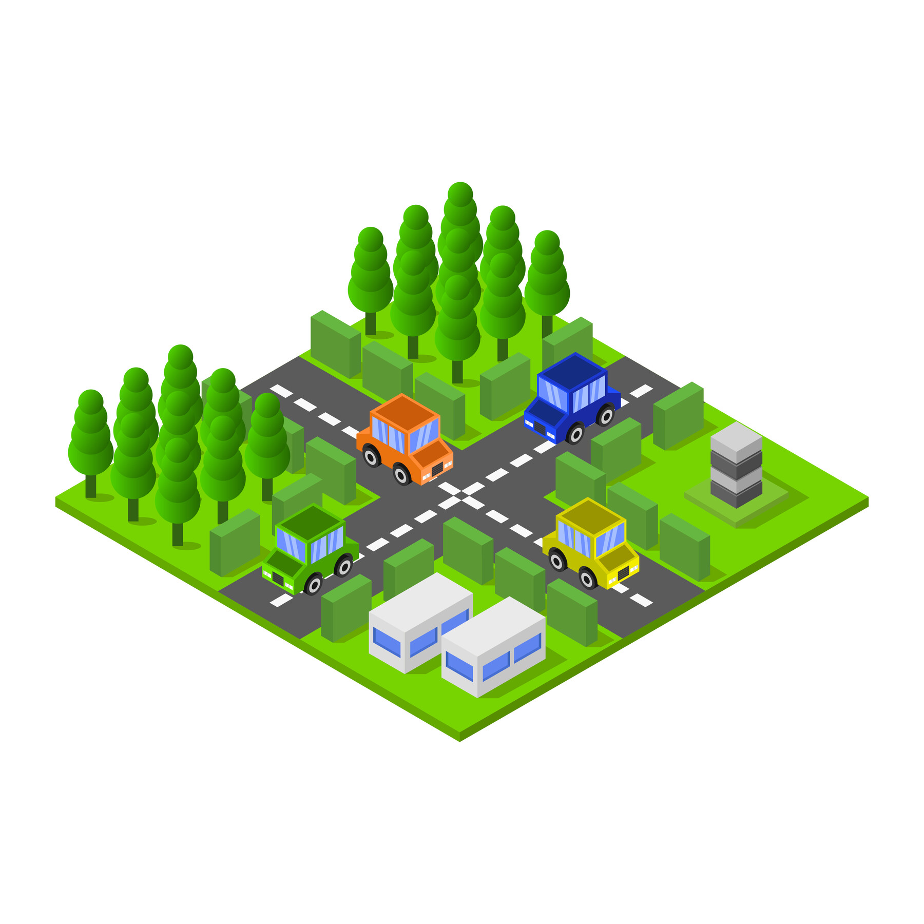 ArtStation - Isometric road junction | Artworks