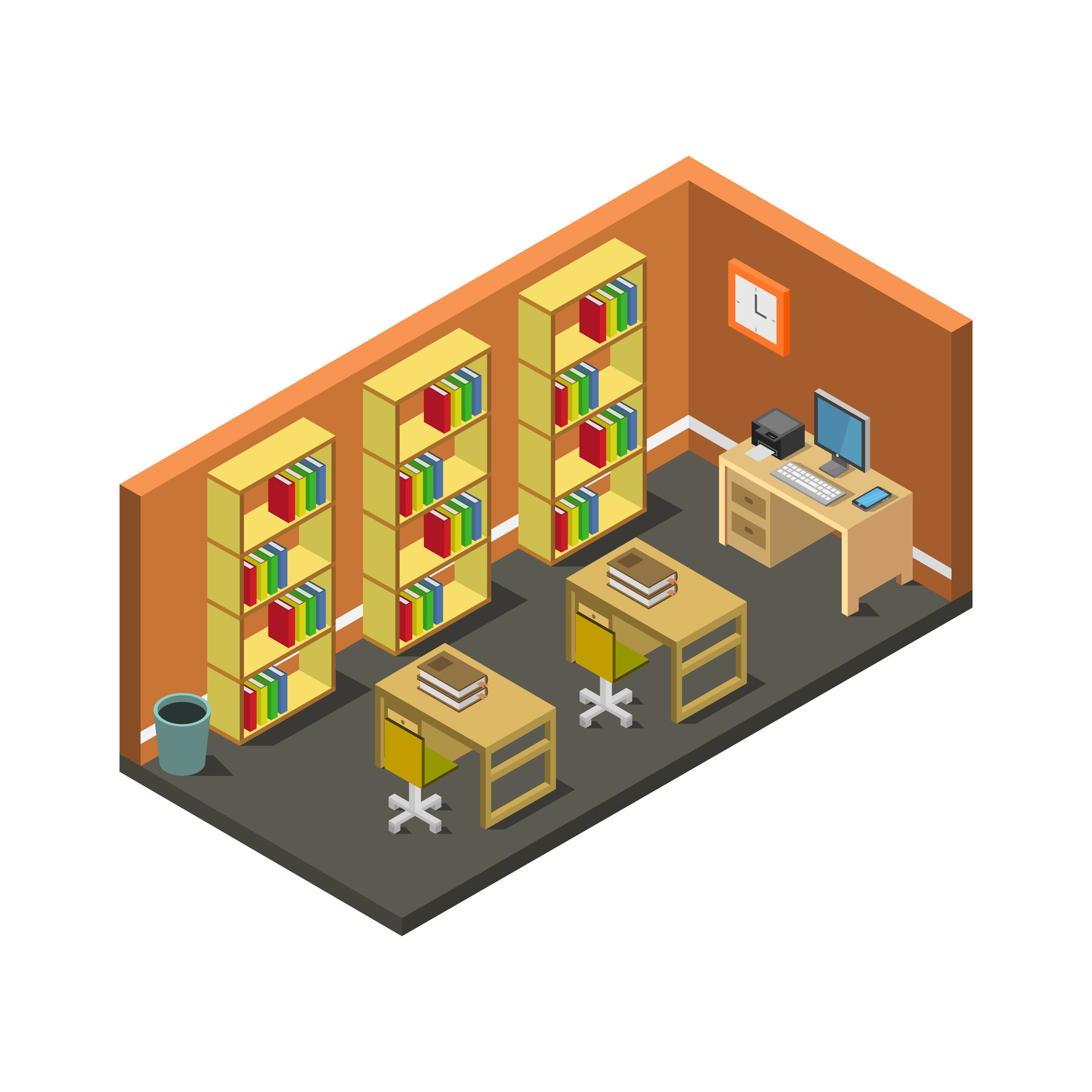 ArtStation - Isometric library | Artworks