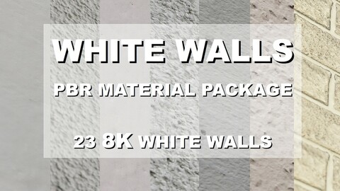 White Wall PBR Materials Pack