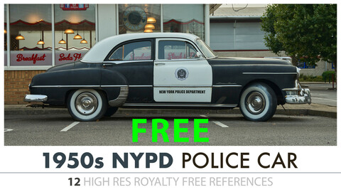 1950s POLICE CAR - FREE SAMPLE PACK