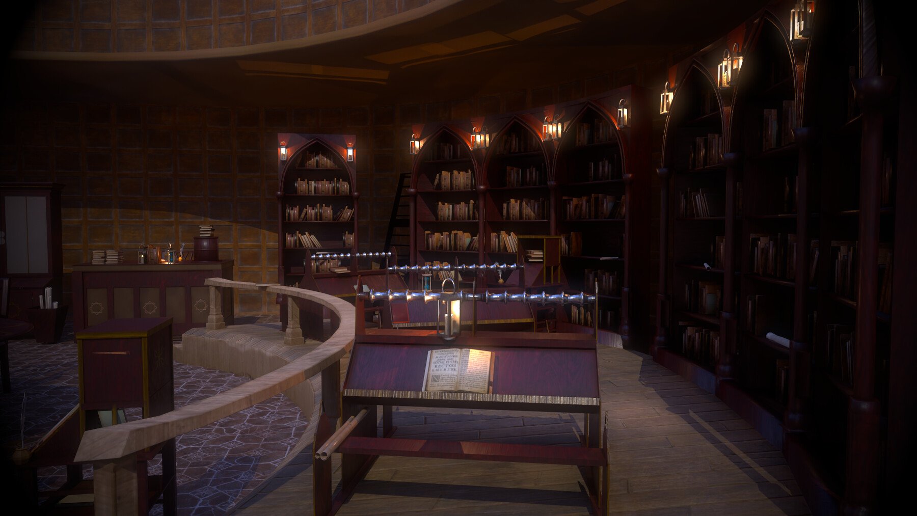 ArtStation - Medieval Library Model Pack Mocha Low-poly 3D model | Game ...