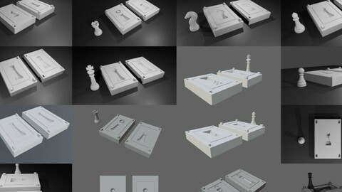 Mold for Chess Game Pieces - Full Pack