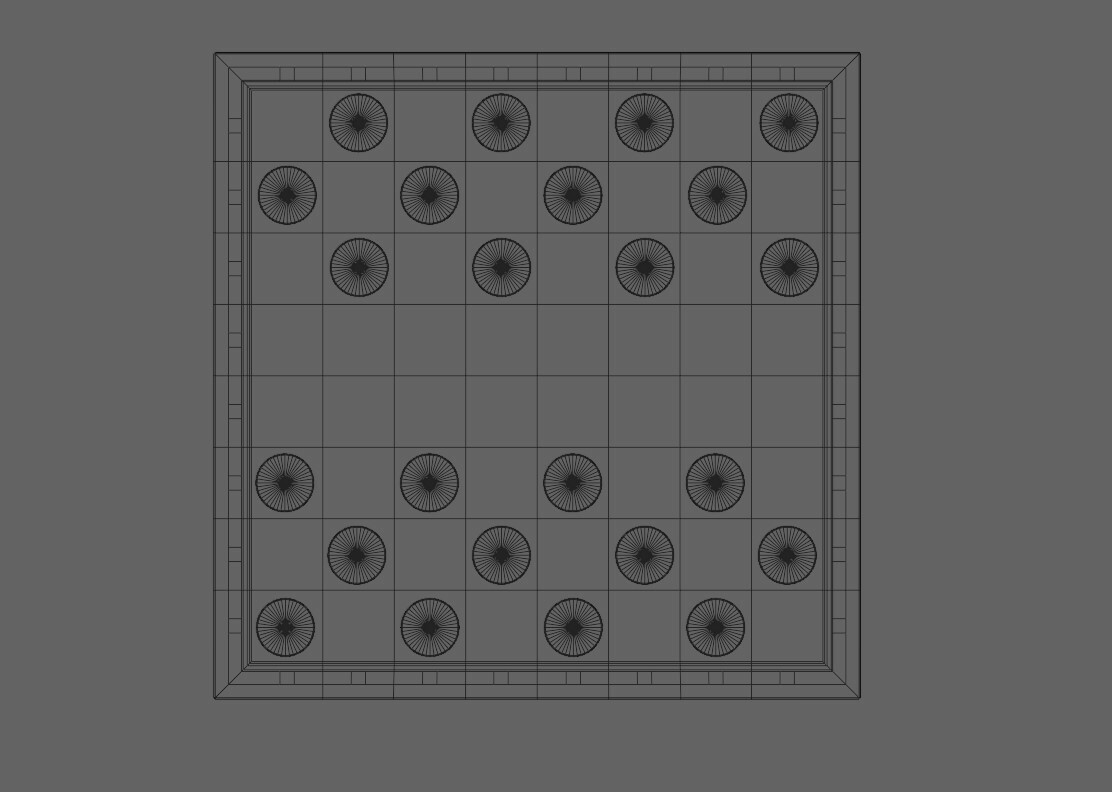 Checkers Game Complete - Jogo de Damas | 3D model