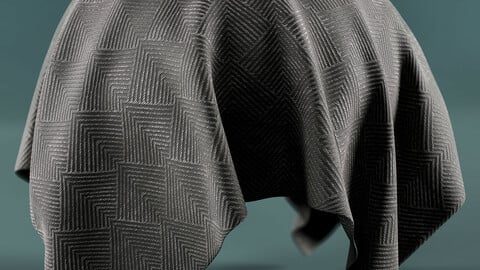 PBR - FABRIC WITH TRIANGULAR PATTERNS - 4K MATERIAL