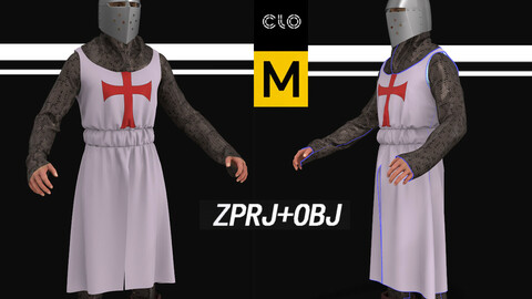 Knight Crusader crusade Marvelous Designer project