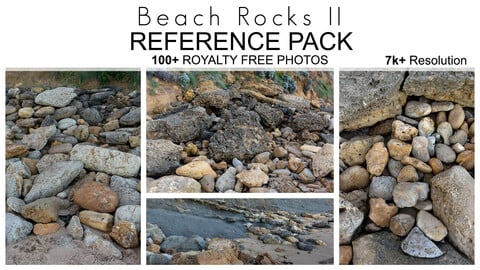 Reference Pack - Beach Rocks II - 100+ Royalty Free Photos