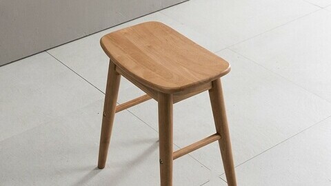 New Cinnamon Solid Wood Stool