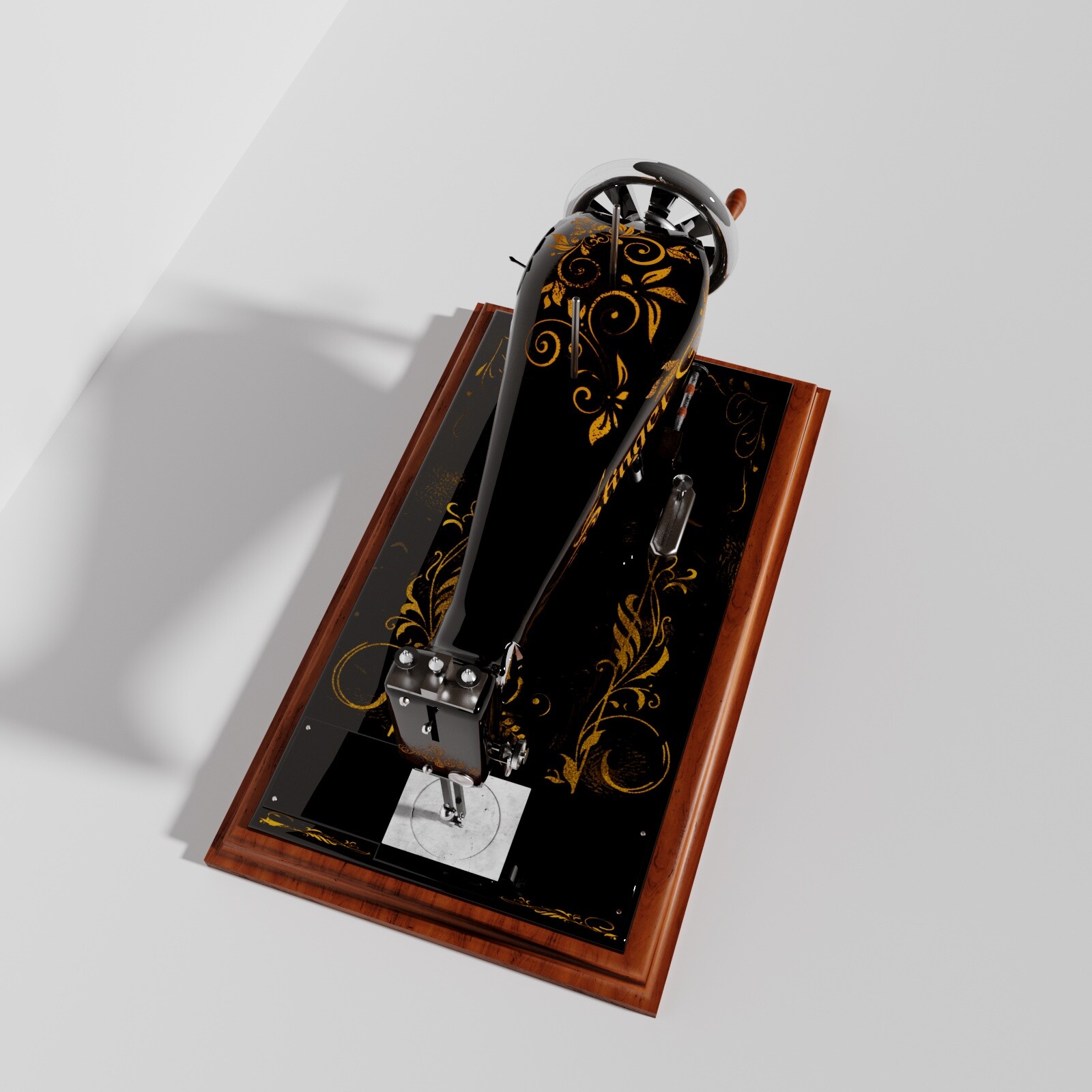 ArtStation Mechanical retro sewing machine. Game Assets