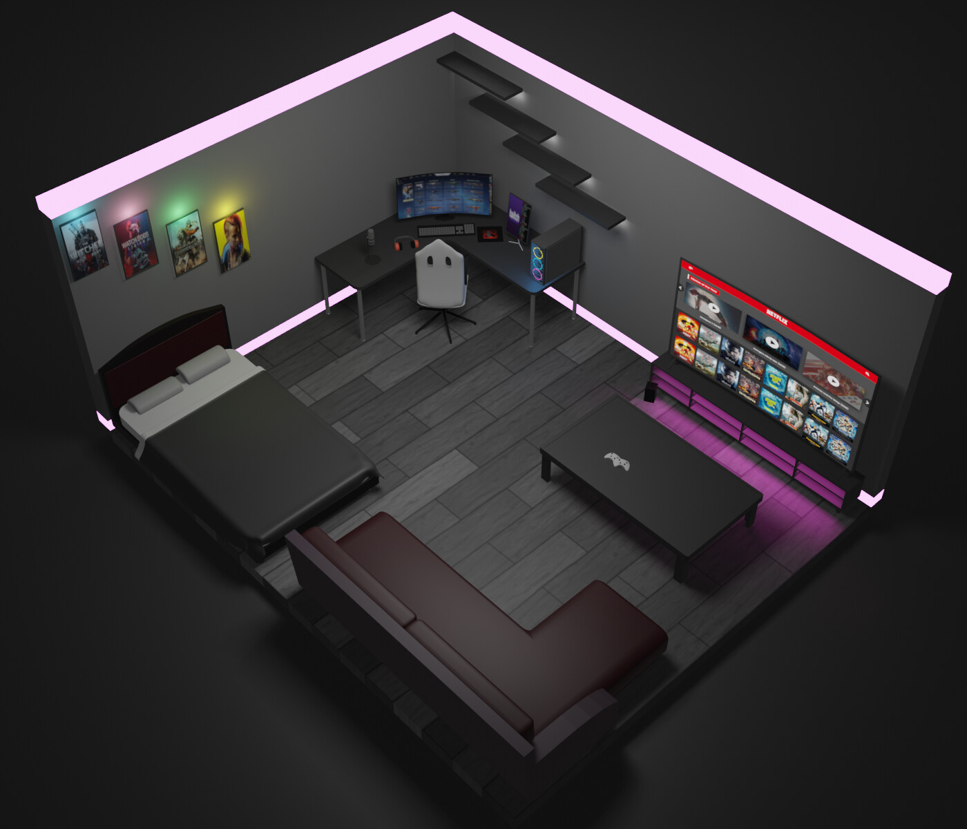 ArtStation - Gaming's room