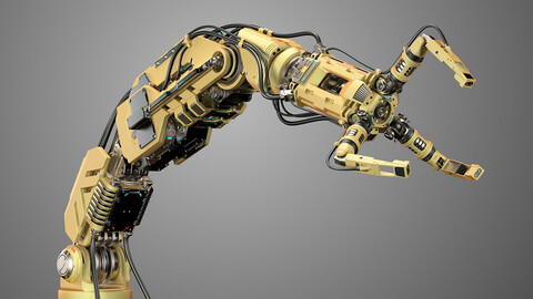 Robotic Arm 2 - Rigged - 3D Model