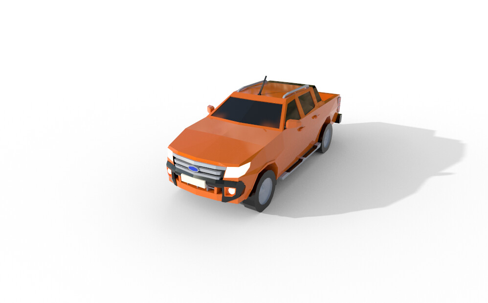 ArtStation - Ford Ranger 2012 - 1870 poly -6 Diffirent Colour | Game Assets