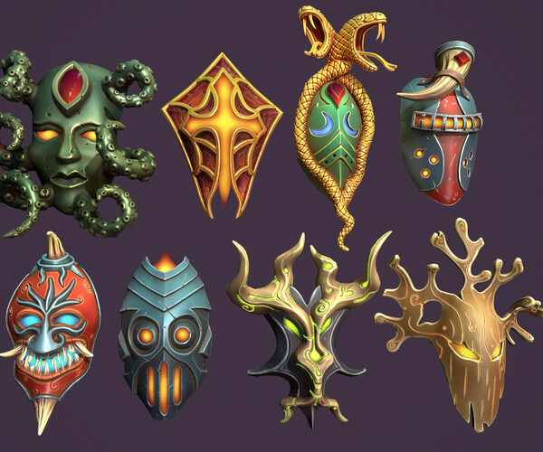 ArtStation - Fantasy masks collection | Game Assets