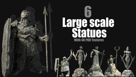 6 Large Scale Statues