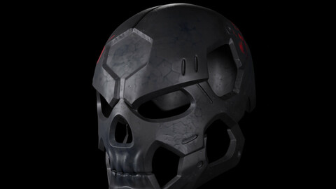 Printable Skull Helmet (STL)