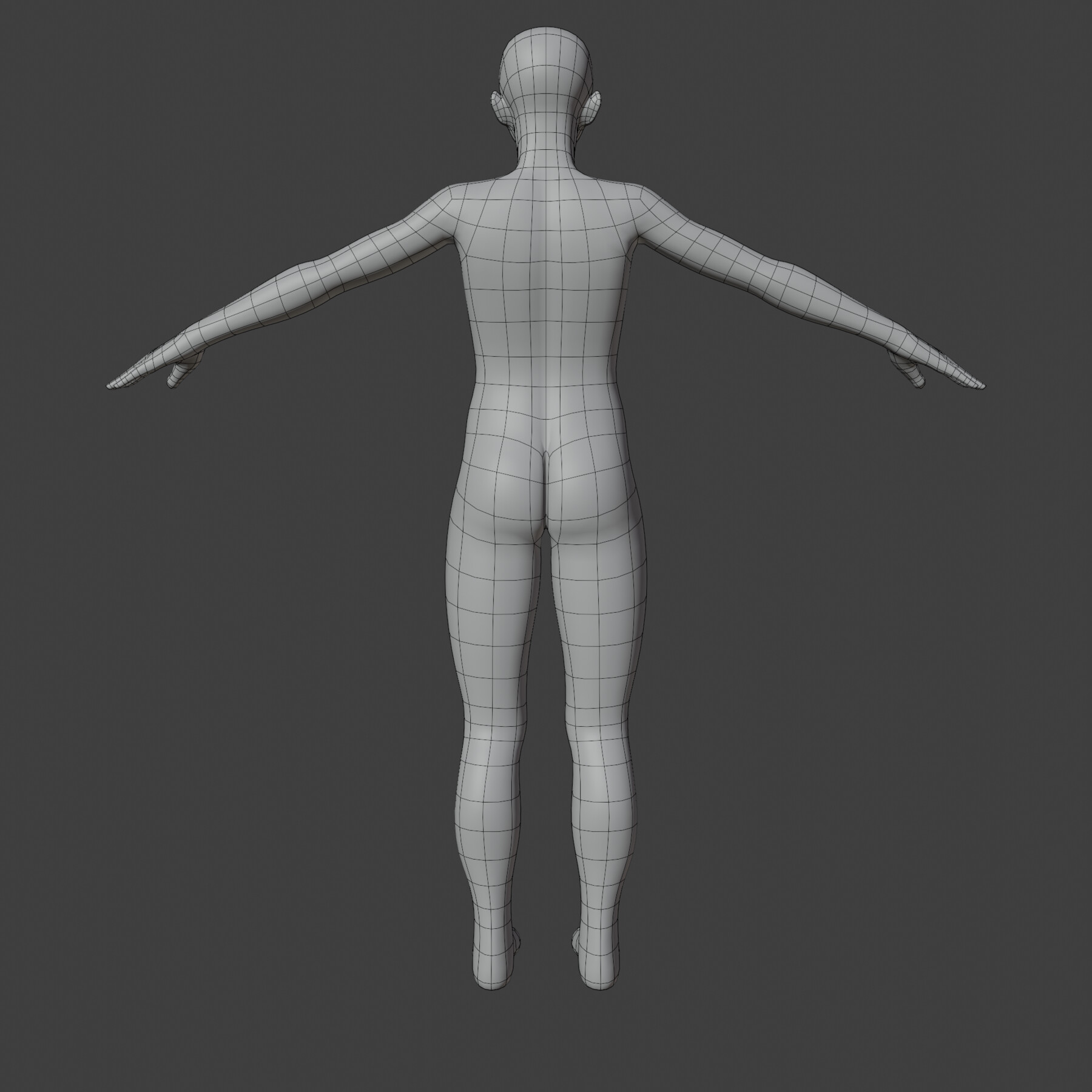 Stylized Humanoid Base Mesh - Male -Rigged