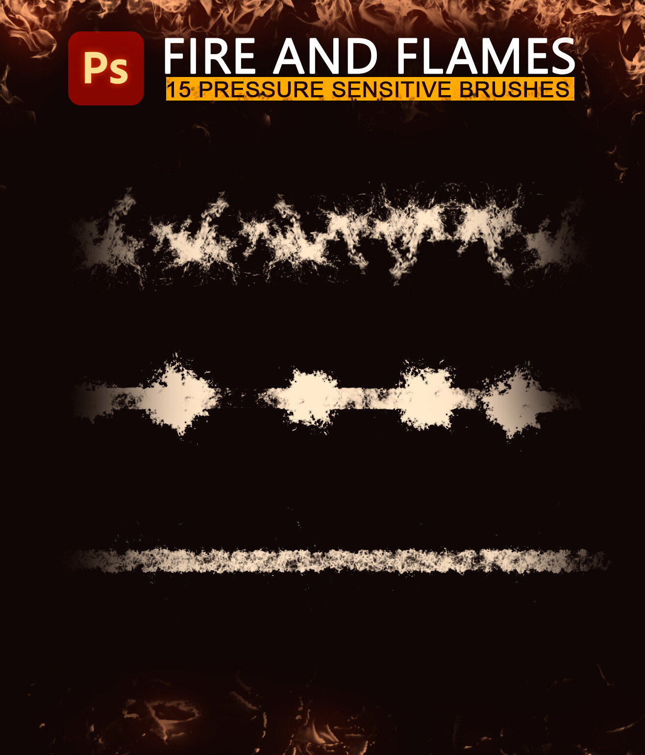 ArtStation - 15 Fire ,flames and ashes pressure sensitive photoshop