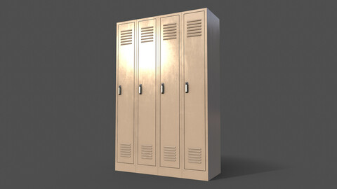 PBR School Gym Locker 02 - White