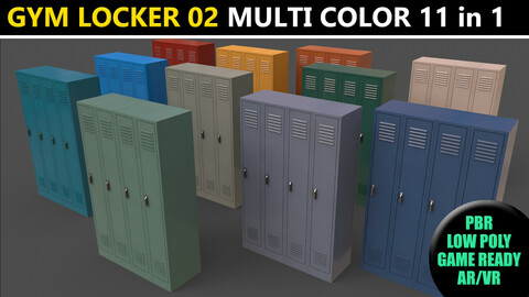 PBR School Gym Locker 02 - Multi color Pack