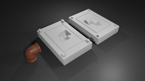 Mold for Pipe 90 Degree - Form - Molde Forma - Cano 3D print model