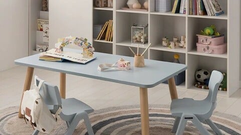 Comme 1200 Kids Desk + 2 Chairs Set