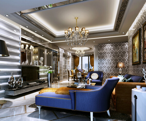 ArtStation Stylish luxury home furnishings living room 6148 Resources