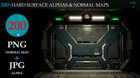 200+HARD SURFACE ALPHAS & NORMAL MAPS-VOL 2