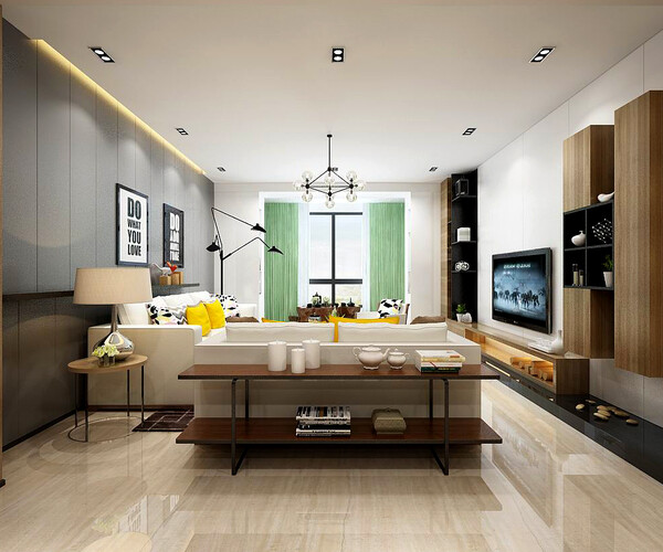 ArtStation - European-style living room design 94 | Resources