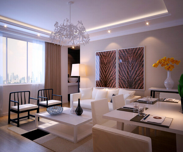 ArtStation - Modern style living room 1814 | Resources