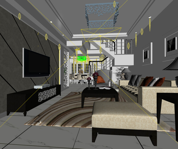 ArtStation - Avant-garde luxury family living room 26 | Resources