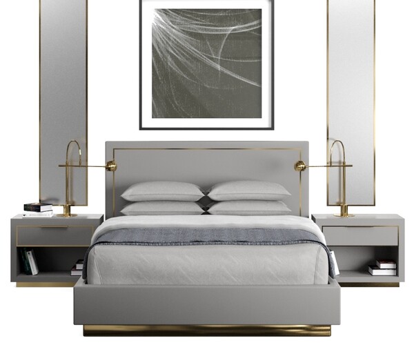 ArtStation Restoration Hardware Cela Shagreen Platform Bed Resources