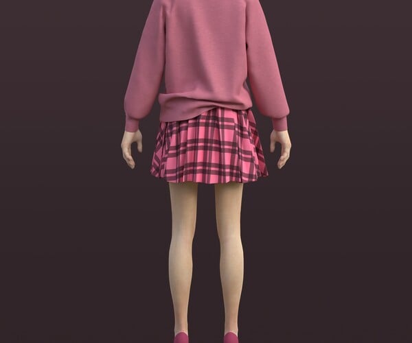 Flannel skirt outlet 3d