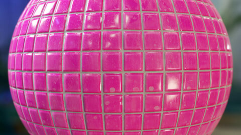 PBR - SMALL PINK TILES - 4K MATERIAL