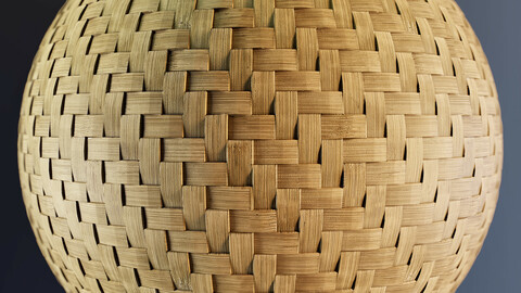 PBR - WICKER INTERWOVEN, HANDICRAFT - 4K MATERIAL