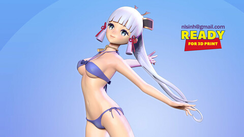 Ayaka in bikini - Genshin Impact Fanart