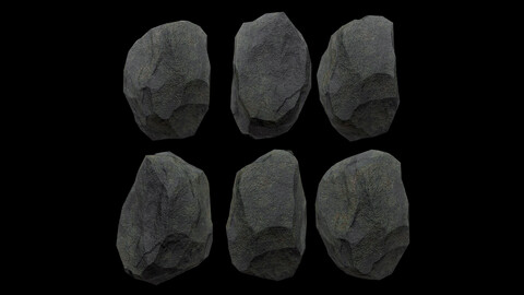 Low Poly Rock_01 (Model + Texture )