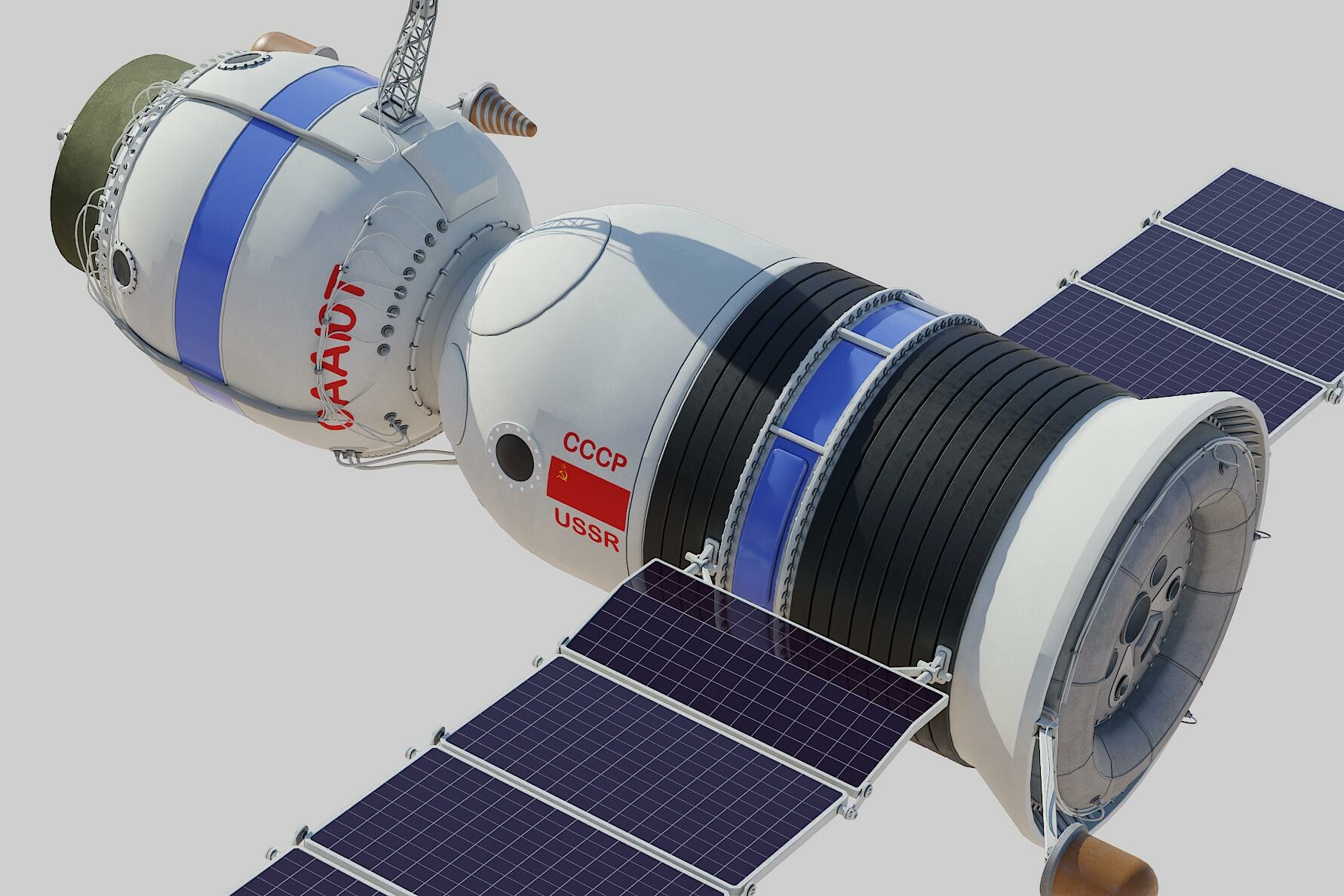 ArtStation - salyut space station 3D model | Resources
