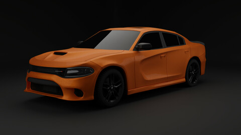 ArtStation - Dodge Charger 2017 SRT (orange metallic) | Resources