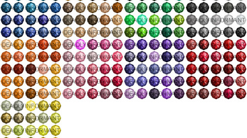 Cross Rose Cut Gems 48x48