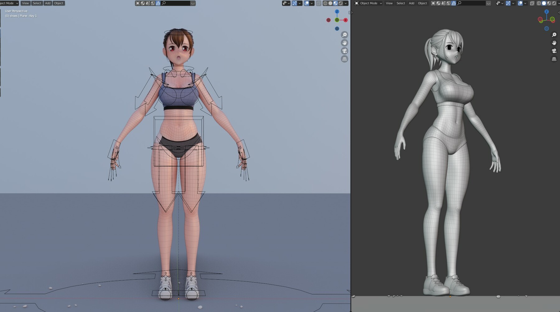 Anime Wolf Girl in Blender 3D model available  Tutorials Tips and  Tricks  Blender Artists Community
