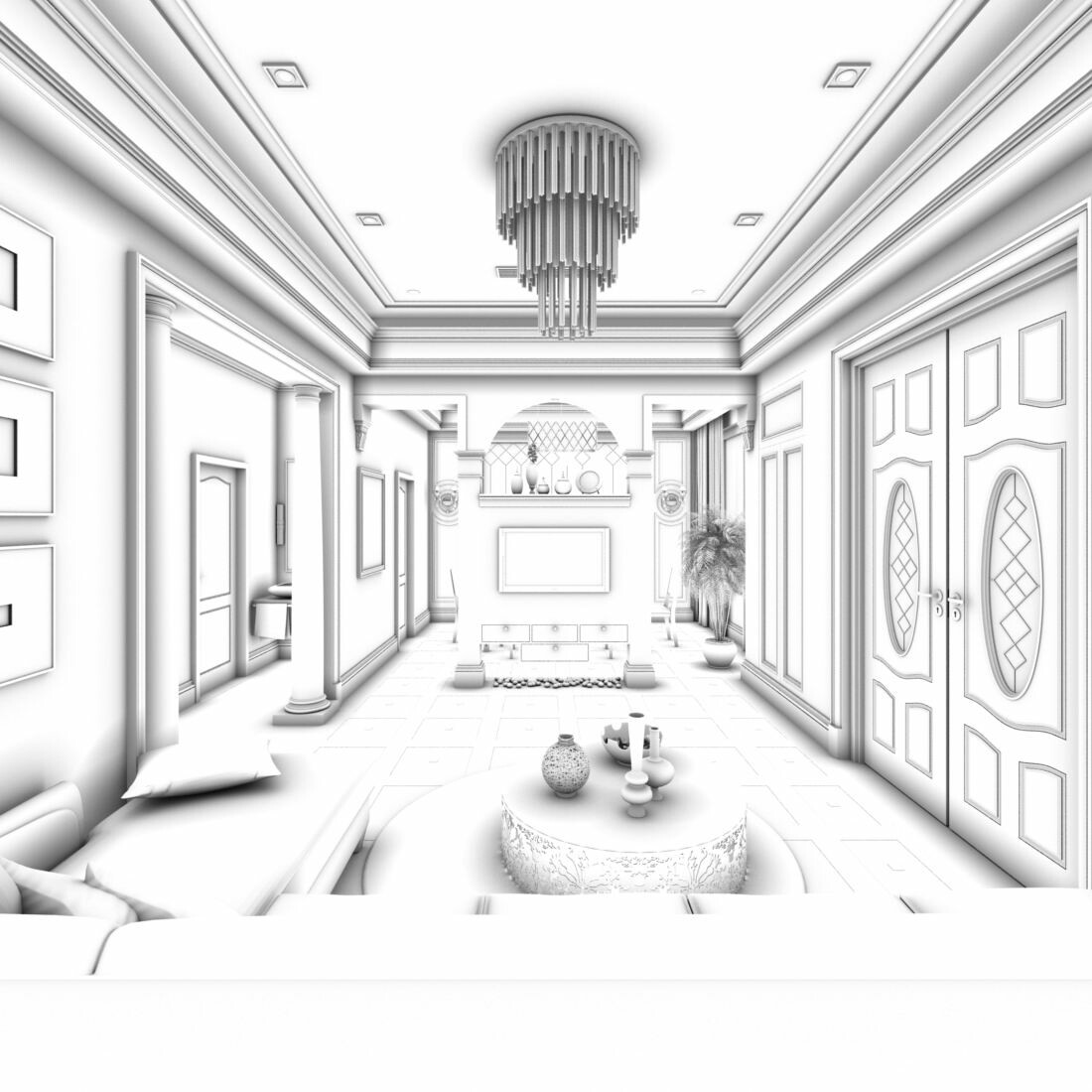 ArtStation - Luxury stylish interior living room - 08 | Resources
