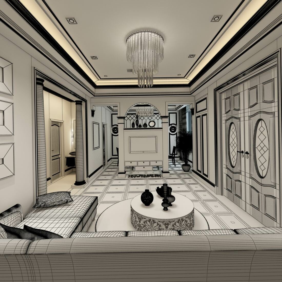 ArtStation - Luxury stylish interior living room - 08 | Resources