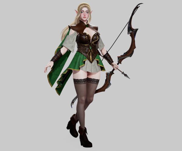 ArtStation - Elven Archer - Game Ready | Game Assets