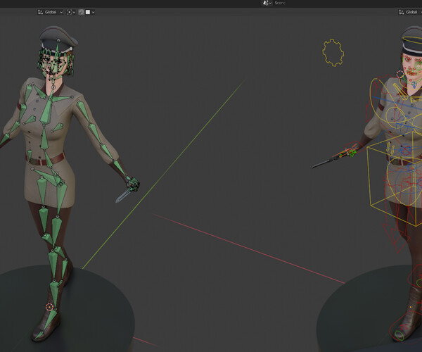 ArtStation - Military Girl Game Ready Low Poly 3D Model | Game Assets