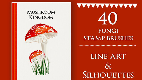 Procreate Brushes | Wild Mushroom Stamp Brushes