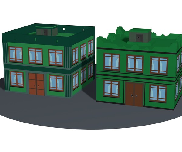 ArtStation - Two buildings | Resources