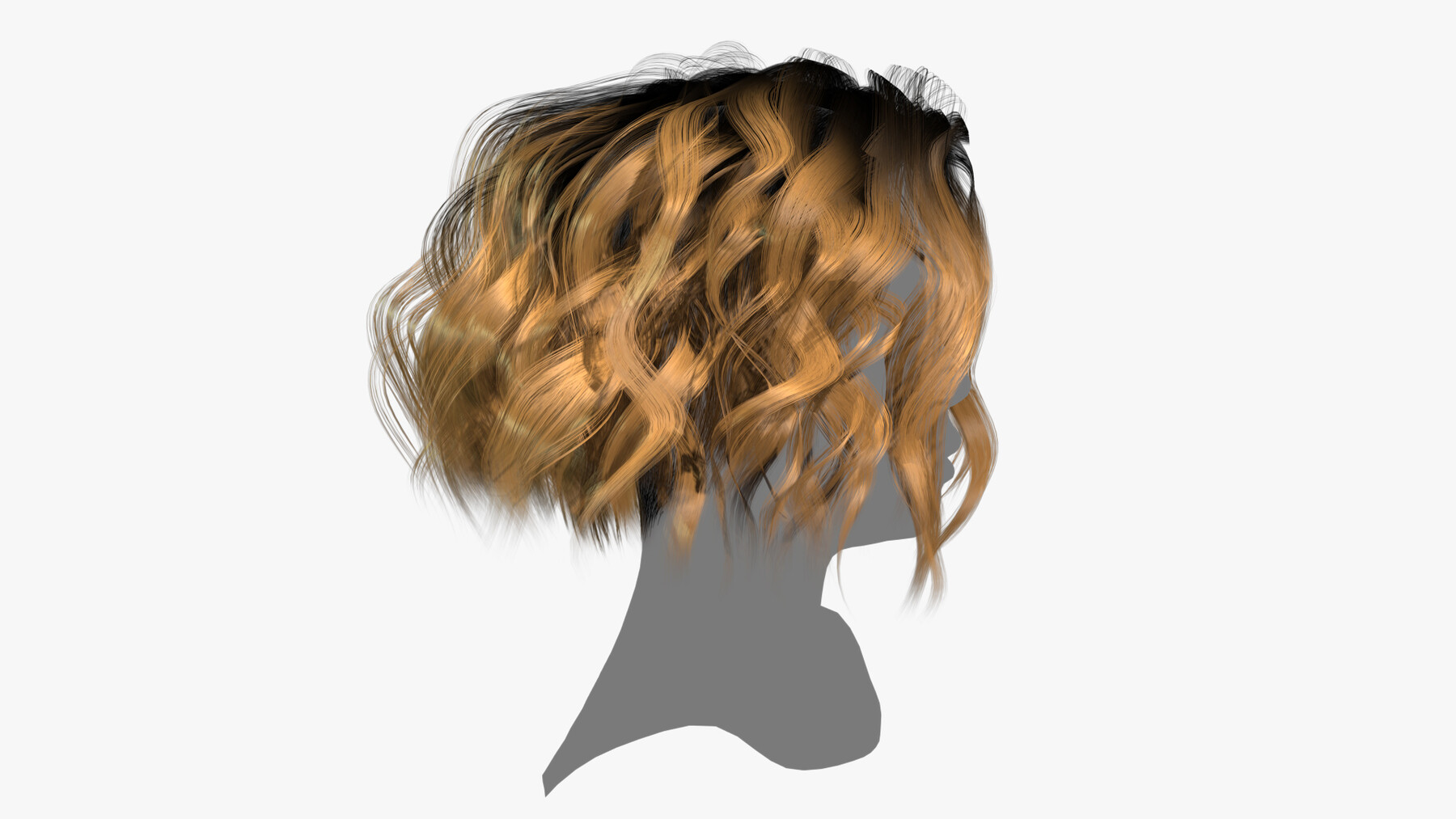 3d - Blonde Messy Hair Roblox - Free Transparent PNG Clipart