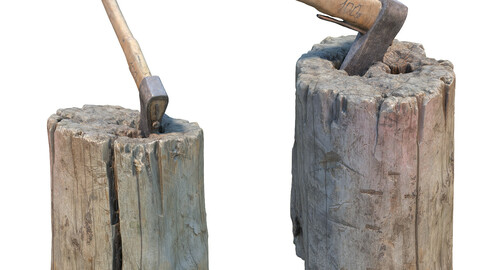 367 Stump with an ax