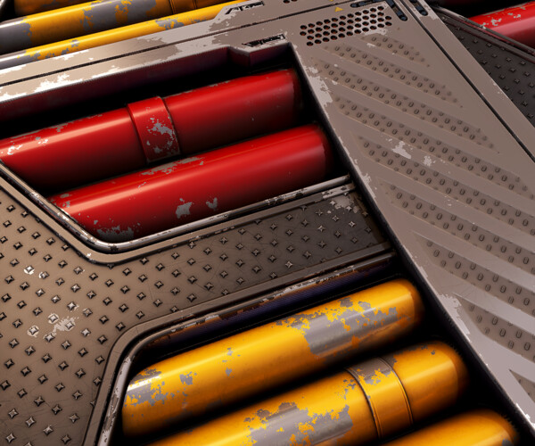 ArtStation - Sci-Fi Floor Panel Material - Substance Designer | Game Assets