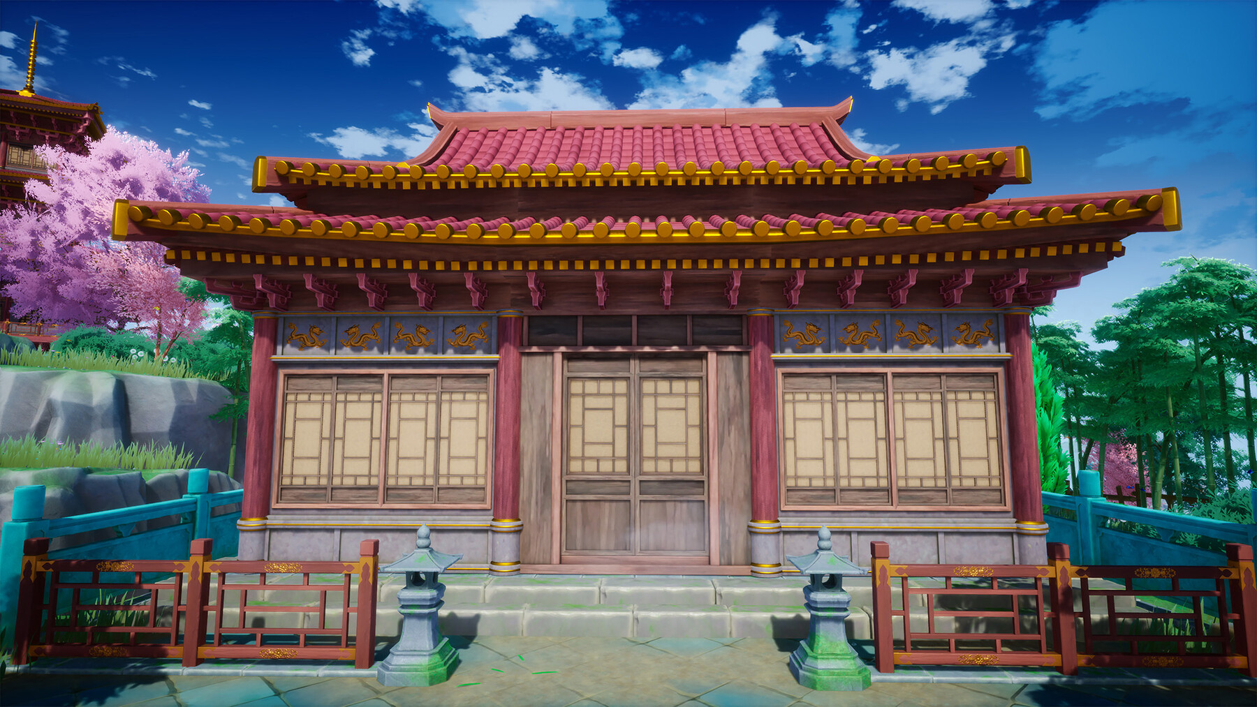 ArtStation - [UE4]Cartoon Stylized Oriental Fantasy Environment | Game ...