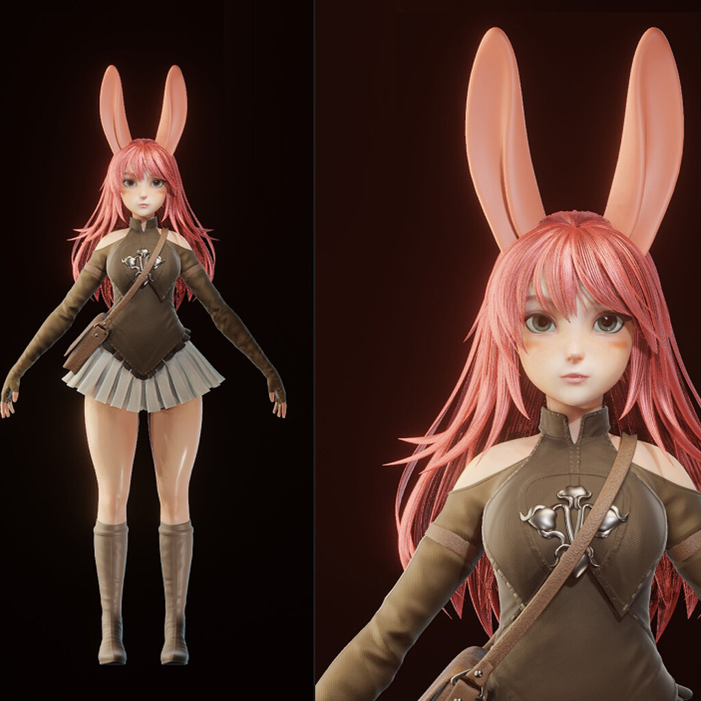 ArtStation - Bunny Girl Modeling - Blender - Full process videos | Tutorials